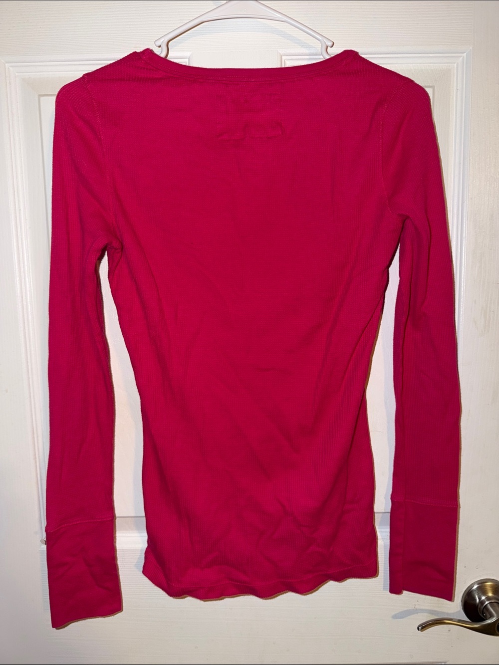 Vintage Y2K Aeropostale Hot Pink "Aero" Long Sleeve Thermal Top - Picture 4 of 5